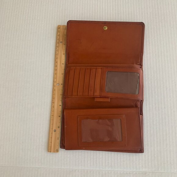 Vtg Dooney & Bourke All Weather Leather Pebbled Checkbook Wallet Coin purse - Picture 5 of 13